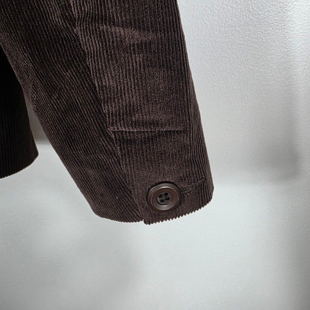 LLBean‎ Womens Brown Corduroy Blazer Jacket Button Front Pockets Size 16 Reg - Picture 5 of 7